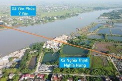 Toàn cảnh vị trí dự kiến quy hoạch cầu vượt sông Đào nối Nghĩa Thịnh, Nghĩa Hưng với Yên Phúc, Ý Yên, Nam Định