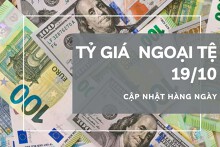 Tỷ giá ngoại tệ hôm nay 19/10: Bảng Anh tăng, đô la Úc giảm trở lại