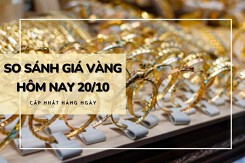 So sánh giá vàng hôm nay 20/10: Vàng SJC tăng hơn nửa triệu đồng/lượng