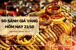 So sánh giá vàng hôm nay 21/10: Vàng SJC tiếp tục tăng lên mức 71,1 triệu đồng/lượng