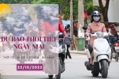 Dự báo thời tiết ngày mai 23/10/2023: Hà Nội ngày nắng đêm lạnh, Đà Nẵng và TP HCM chiều và tối có mưa rải rác