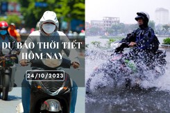 Dự báo thời tiết hôm nay 24/10/2023: Hà Nội nắng gián đoạn, Đà Nẵng mưa to đến rất to, TP HCM mưa to về chiều tối