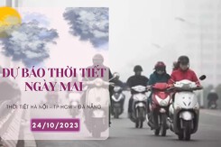 Dự báo thời tiết ngày mai 24/10/2023: Hà Nội không mưa, sáng và đêm trời lạnh, Đà Nẵng và TP HCM đều có mưa