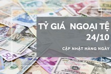 Tỷ giá ngoại tệ hôm nay 24/10: Đô la Úc, bảng Anh đều tăng mạnh
