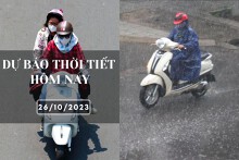 Dự báo thời tiết hôm nay 26/10/2023: Hà Nội trời nắng, Đà Nẵng và TP HCM có mưa về chiều và tối