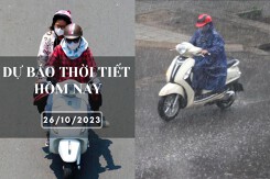 Dự báo thời tiết hôm nay 26/10/2023: Hà Nội trời nắng, Đà Nẵng và TP HCM có mưa về chiều và tối