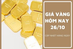 Giá vàng hôm nay 26/10: Vàng SJC tăng từ 50.000 đồng/lượng đến 150.000 đồng/lượng