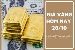 Giá vàng hôm nay 28/10: Tăng không quá 150.000 đồng/lượng sáng cuối tuần