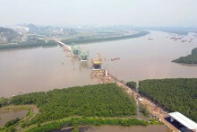 Cầu Bến Rừng nối Quảng Ninh - Hải Phòng đã hoàn thành 70% hạng mục