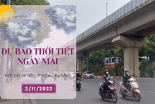 Dự báo thời tiết ngày mai 2/11/2023: Hà Nội nắng nhẹ, Đà Nẵng có nơi mưa vừa, TP HCM mưa vài nơi