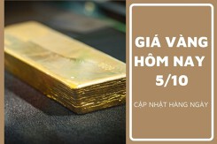 Giá vàng hôm nay 5/10: Tăng 50.000 đồng/lượng, giao dịch dưới mốc 69 triệu đồng/lượng