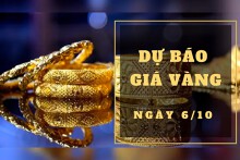 Dự báo giá vàng 6/10: Có thể tiếp đà tăng nhẹ?