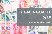 Tỷ giá ngoại tệ hôm nay 5/10: Bảng Anh tăng mạnh ở hai chiều giao dịch