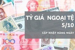 Tỷ giá ngoại tệ hôm nay 5/10: Bảng Anh tăng mạnh ở hai chiều giao dịch