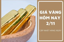 Giá vàng hôm nay 2/11: Tăng giảm trái chiều không quá 100.000 đồng/lượng