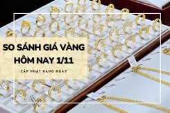 So sánh giá vàng hôm nay 1/11: Vàng 24K tiếp tục giảm 300.000 đồng/lượng
