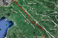 Phê duyệt phương án bồi thường giải phóng mặt bằng dự án cao tốc Châu Đốc - Cần Thơ - Sóc Trăng