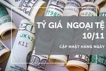 Tỷ giá ngoại tệ hôm nay 10/11: Xu hướng giảm chiếm đa số ngân hàng
