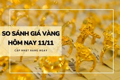 So sánh giá vàng hôm nay 11/11: Ngừng tăng, vàng 24K giảm trở lại đến 250.000 đồng/lượng