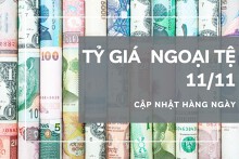 Tỷ giá ngoại tệ hôm nay 11/11: Tiếp tục giảm ở các chiều giao dịch