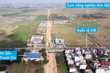Hình ảnh trục phát triển kinh tế huyện Thanh Oai, Hà Nội đang xây dựng