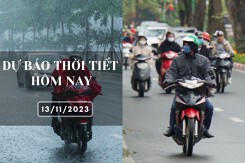 Dự báo thời tiết hôm nay 13/11/2023: Hà Nội chuyển rét, Đà Nẵng mưa vừa mưa to, TP HCM ngày nắng, chiều tối mưa