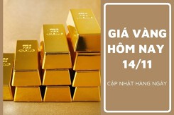 Giá vàng hôm nay 14/11: Tăng từ 100.000 đồng/lượng đến 250.000 đồng/lượng