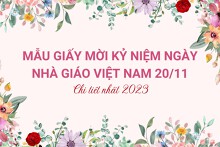 Gợi ý 3 mẫu giấy mời kỷ niệm ngày Nhà giáo Việt Nam 20/11 chi tiết nhất 2023