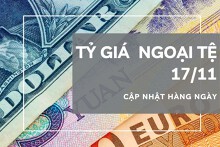 Tỷ giá ngoại tệ hôm nay 17/11: Quay đầu tăng ở các chiều giao dịch