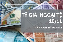 Tỷ giá ngoại tệ hôm nay 18/11: Giảm tại nhiều ngân hàng