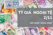 Tỷ giá ngoại tệ hôm nay 2/11: Hầu hết ngân hàng ghi nhận tăng