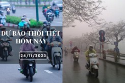 Dự báo thời tiết hôm nay 24/11/2023: Hà Nội có mưa, sương mù và rét, Đà Nẵng mưa vài nơi, TP HCM trời âm u