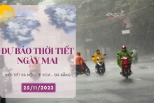 Dự báo thời tiết ngày mai 25/11/2023: Hà Nội vẫn mưa nhỏ và rét, Đà Nẵng đón mưa lớn, TP HCM nắng nhẹ, chiều và tối có mưa