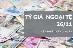 Tỷ giá ngoại tệ ngày 26/11: Tỷ giá USD, euro, yen Nhật, bảng Anh, đô la Úc tuần qua