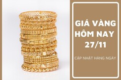 Giá vàng hôm nay 27/11: Vàng SJC giao dịch quanh mốc 72,3 triệu đồng/lượng phiên đầu tuần