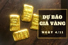 Dự báo giá vàng 4/11: Có thể giảm vào ngày cuối tuần?