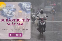 Dự báo thời tiết ngày mai 5/11/2023: Hà Nội mưa phùn và sương mù nhẹ, Đà Nẵng và TP HCM ngày vẫn nắng