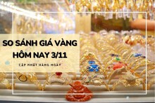 So sánh giá vàng hôm nay 3/11: Vàng SJC đồng loạt giảm, lùi về mốc 70,5 triệu đồng/lượng