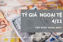 Tỷ giá ngoại tệ hôm nay 4/11: Các ngân hàng điều chỉnh không đồng nhất