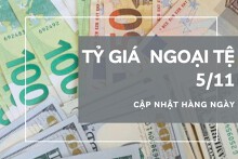 Tỷ giá ngoại tệ ngày 5/11: Tỷ giá USD, euro, yen Nhật, bảng Anh, đô la Úc tuần qua