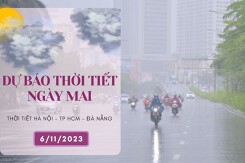 Dự báo thời tiết ngày mai 6/11/2023: Hà Nội mưa và sương mù, Đà Nẵng có mưa, TP HCM nắng nhiều