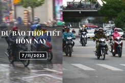 Dự báo thời tiết hôm nay 7/11/2023: Hà Nội đêm lạnh và mưa, Đà Nẵng và TP HCM ngày nắng, chiều mưa