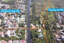 Toàn cảnh khu vực sắp xây cầu Cương Kiên nối Trung Văn - Đại Mỗ, Nam Từ Liêm, Hà Nội