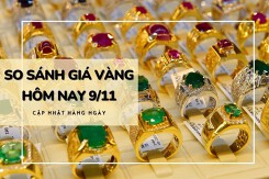 So sánh giá vàng hôm nay 9/11: Vàng SJC vẫn vững trên mốc 70 triệu đồng/lượng