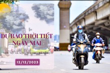 Dự báo thời tiết ngày mai 12/12/2023: Hà Nội sáng và đêm có mưa, Đà Nẵng đêm mưa nhỏ, TP HCM vẫn nắng