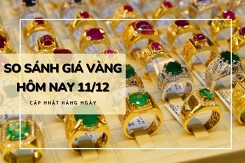 So sánh giá vàng hôm nay 11/12: Vàng SJC giảm thêm 300.000 đồng/lượng vào đầu tuần