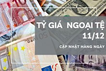 Tỷ giá ngoại tệ hôm nay 11/12: Nhiều ngoại tệ giảm vào đầu tuần