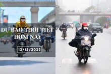 Dự báo thời tiết hôm nay 12/12/2023: Hà Nội đêm mưa lạnh, Đà Nẵng sáng sớm có mưa nhỏ, TP HCM nắng nhiều