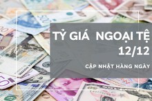 Tỷ giá ngoại tệ hôm nay 12/12: Quay đầu tăng ở các chiều giao dịch