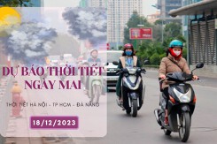 Dự báo thời tiết ngày mai 18/12/2023: Hà Nội không mưa, rét đậm, Đà Nẵng vẫn còn mưa to, TP HCM ngày nắng